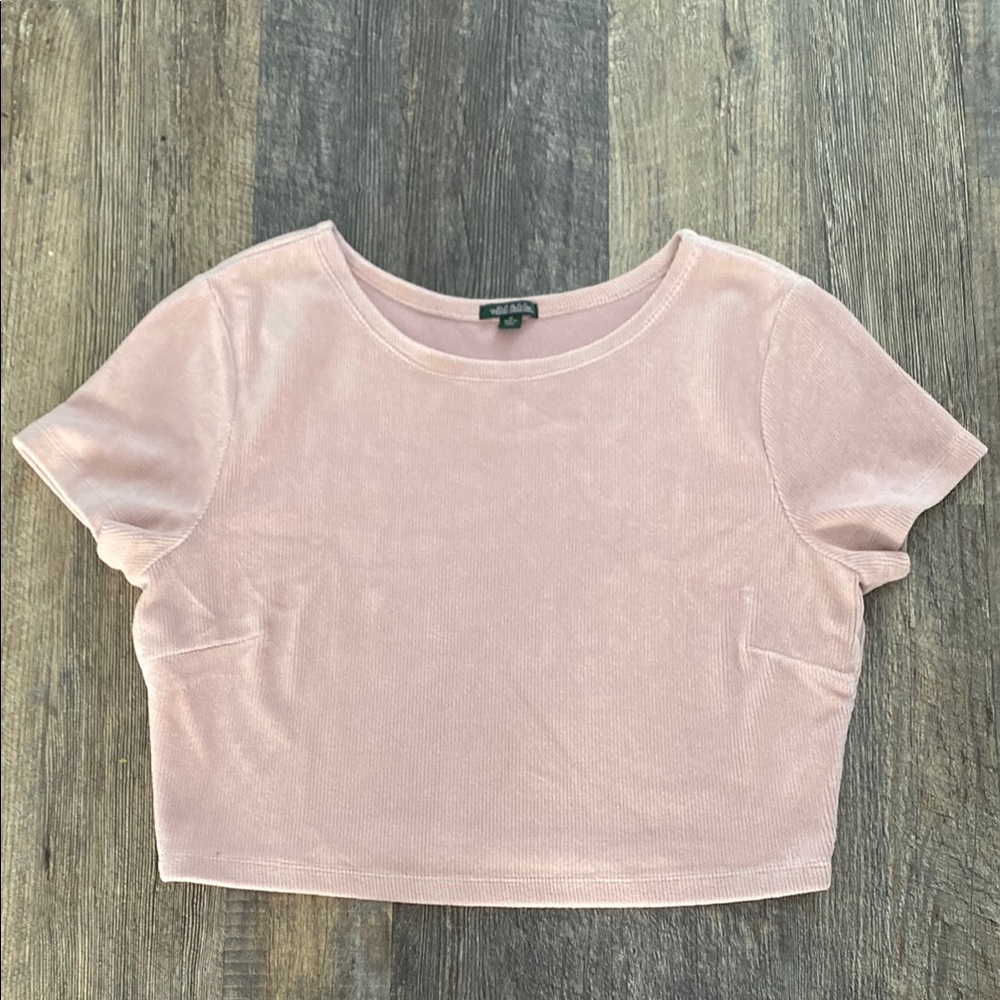Wild Fable Women's Pink Ribbed Crop Top